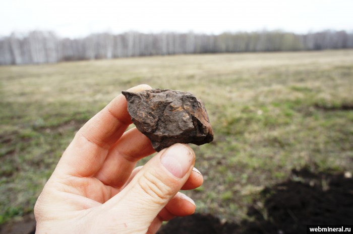 Фотография минерала Метеорит (хондрит). Яраткулова метеорит.