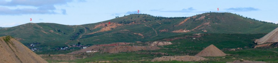 Панорама Шерловой горы с юга. Минералы и месторождения. webmineral.ru